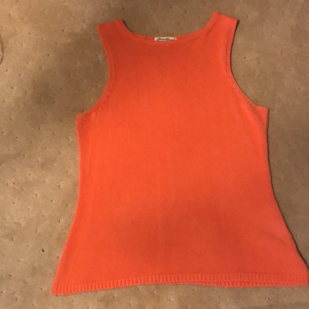 Eddie Bauer Vintage Sleeveless Tank 100% Cotton Knit Stitch with Hem Detailing - Picture 2 of 3